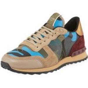 VALENTINO Rock Runners Blue Camo - Size 42 (9.5)
